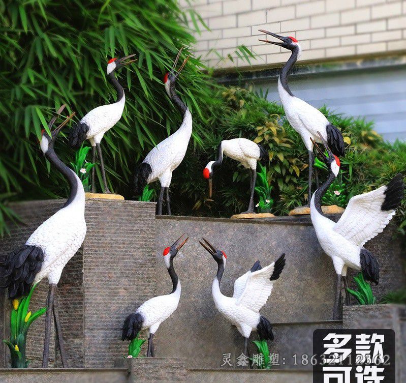 上饶不锈钢仙鹤动物标志雕塑