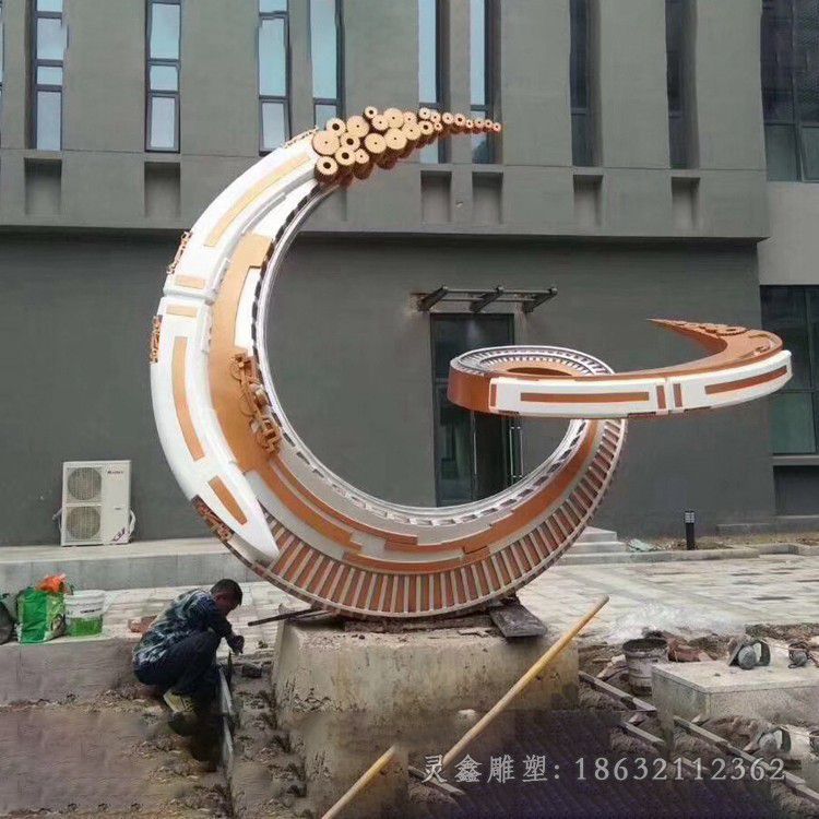 抚州不锈钢月亮景观雕塑