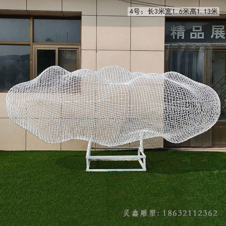 新余镂空不锈钢云朵景观雕塑