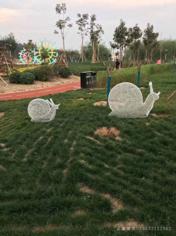 南昌镂空不锈钢蜗牛动物雕塑
