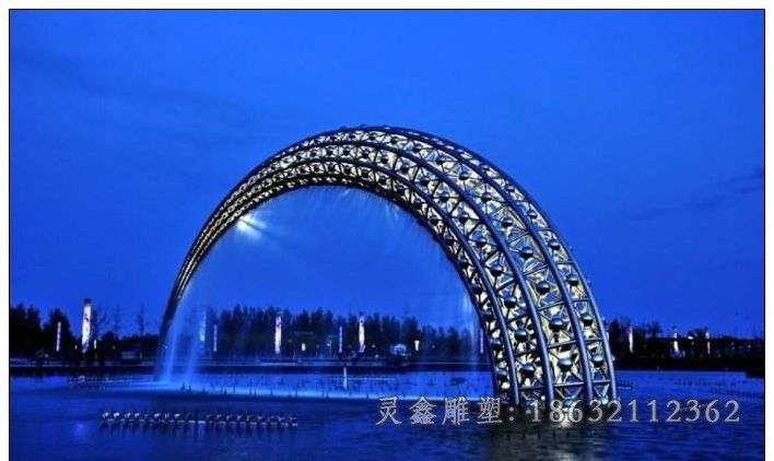 赣州镂空不锈钢发光标志雕塑