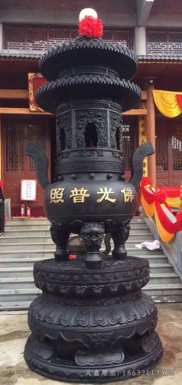 赣州普光佛宝铜鼎景观铜雕