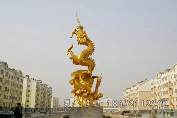南昌精神龙动物景观铜雕