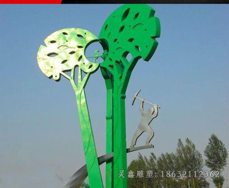 景德镇彩绘不锈钢紫荆花雕塑