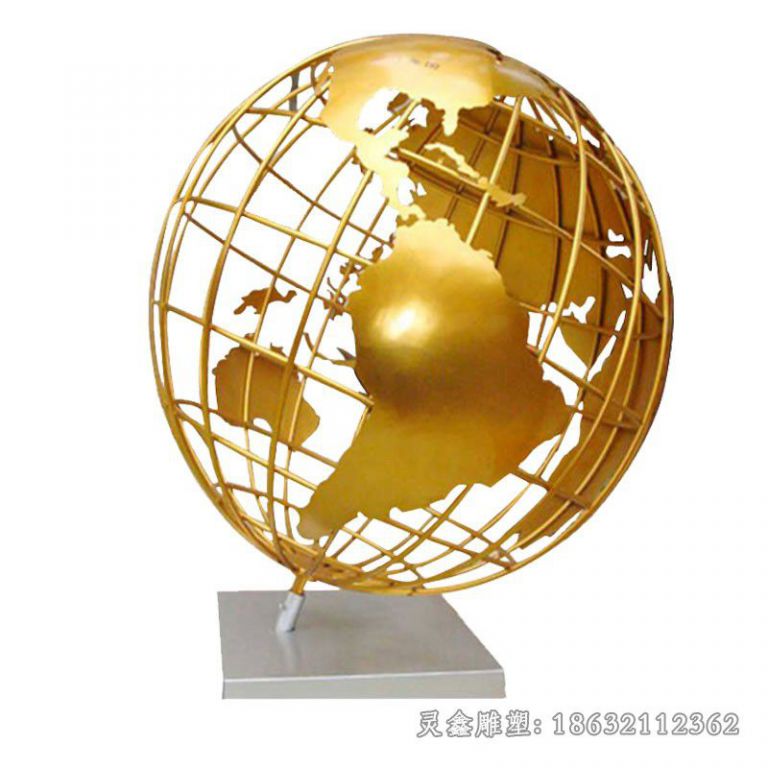 赣州镂空不锈钢地球仪雕塑