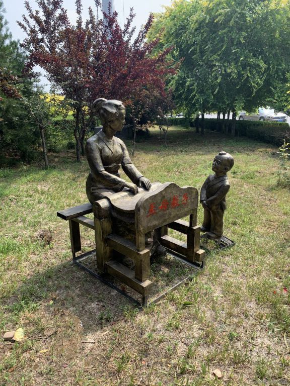 九江孟母教子人物铜雕