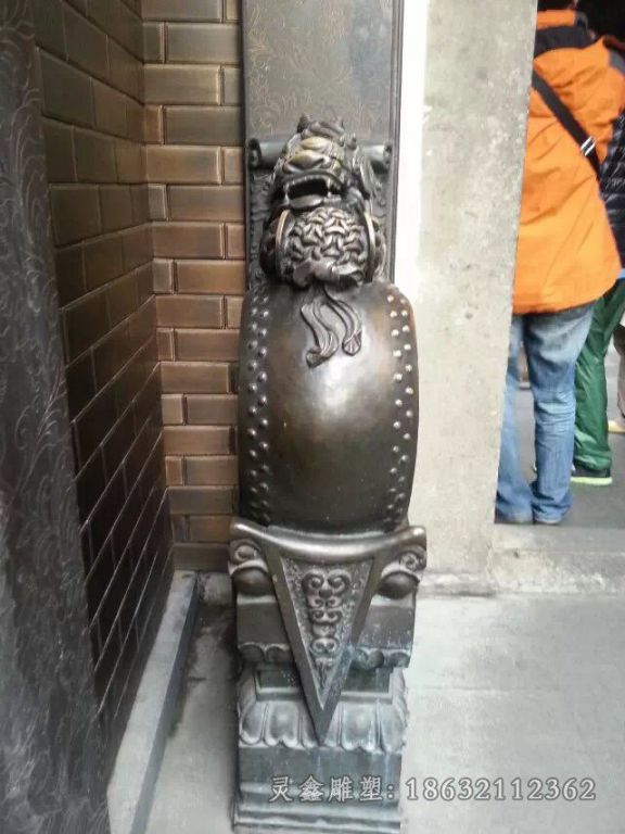 上饶仿古门墩广场景观铜雕