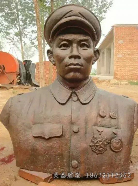 吉安元帅胸像景观人物铜雕
