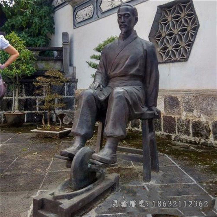 萍乡中医人物广场景观铜雕