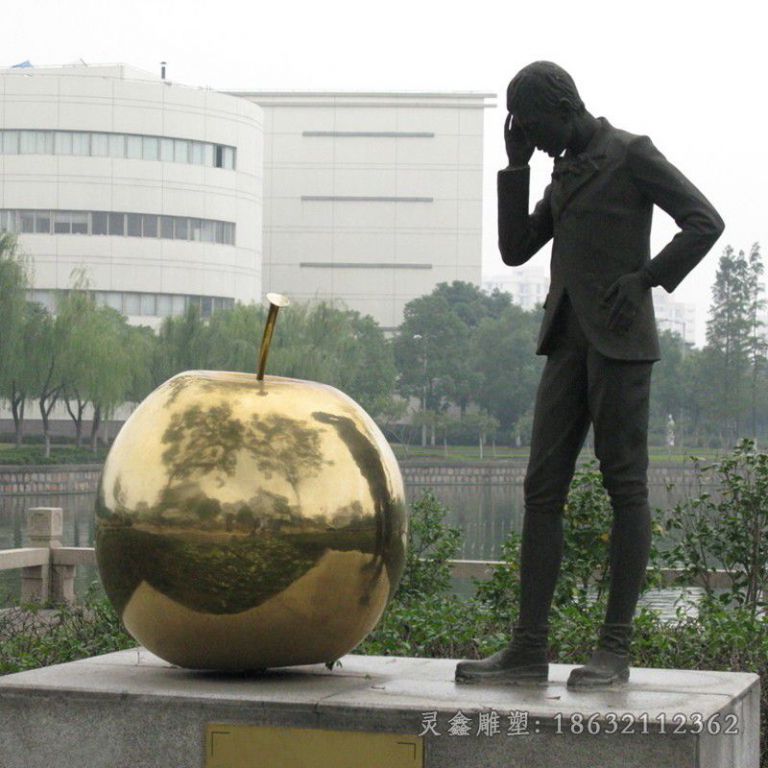 新余物理学家牛顿人物铜雕