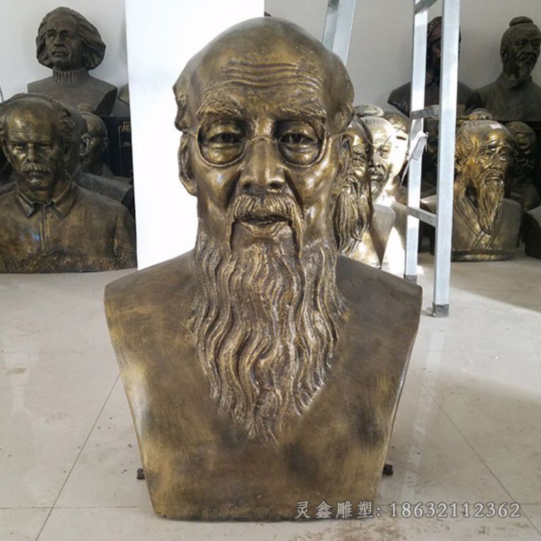 鹰潭齐白石胸像景观铜雕