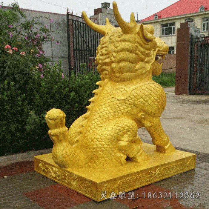 抚州神兽麒麟景观城市铜雕