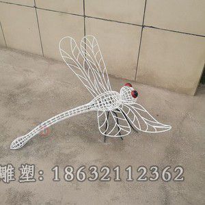 赣州镂空蜻蜓不锈钢标志雕塑