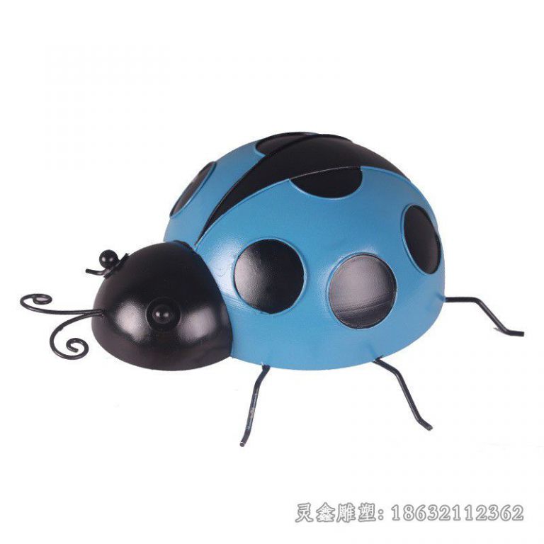 新余彩绘不锈钢七星瓢虫雕塑