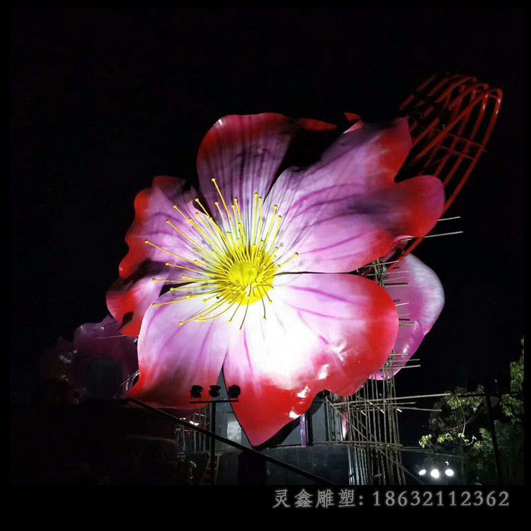 宜春发光花朵不锈钢雕塑