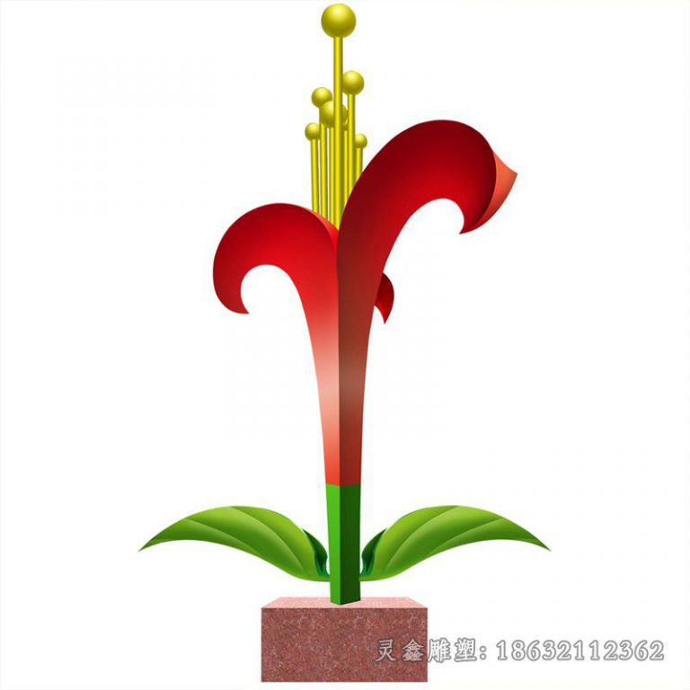 抚州花朵标志不锈钢景观雕塑