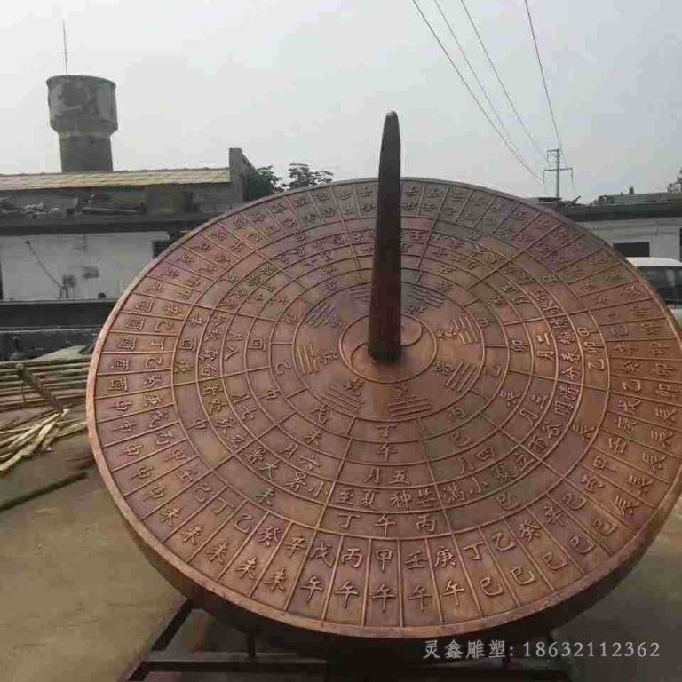 九江古代日晷景观标志铜雕