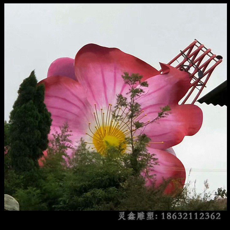 九江抽象花朵标志不锈钢雕塑