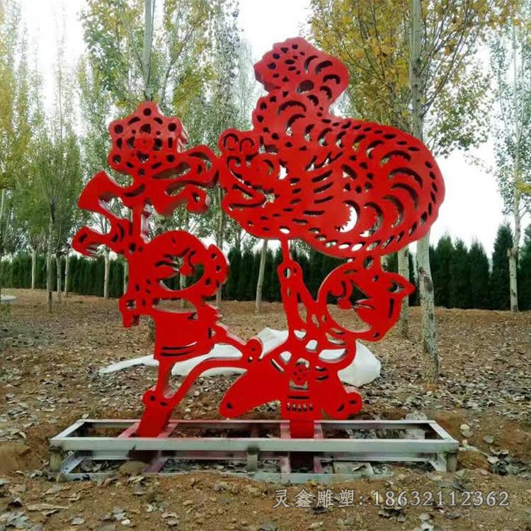 抚州不锈钢剪纸城市标志雕塑