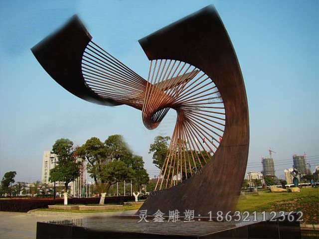 抚州扇心之门广场景观铜雕