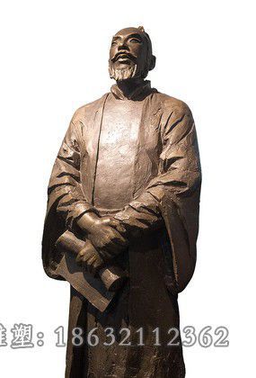 白居易城市人物铜雕