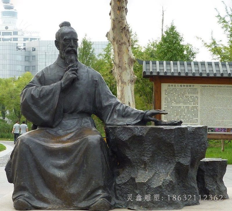 扁鹊行医广场人物铜雕