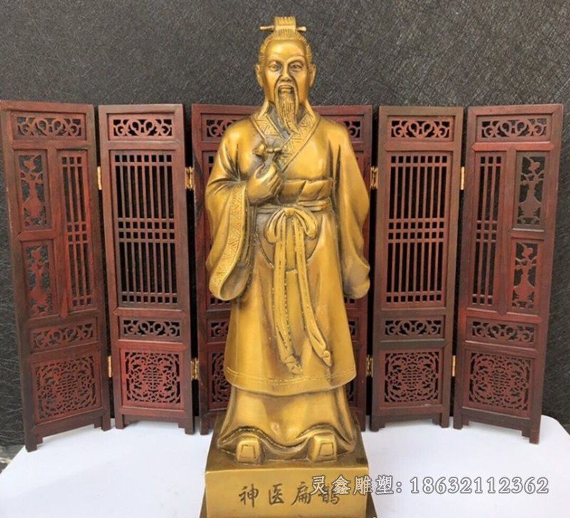 扁鹊行医城市人物铜雕