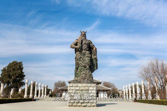蚩尤公园人物铜雕