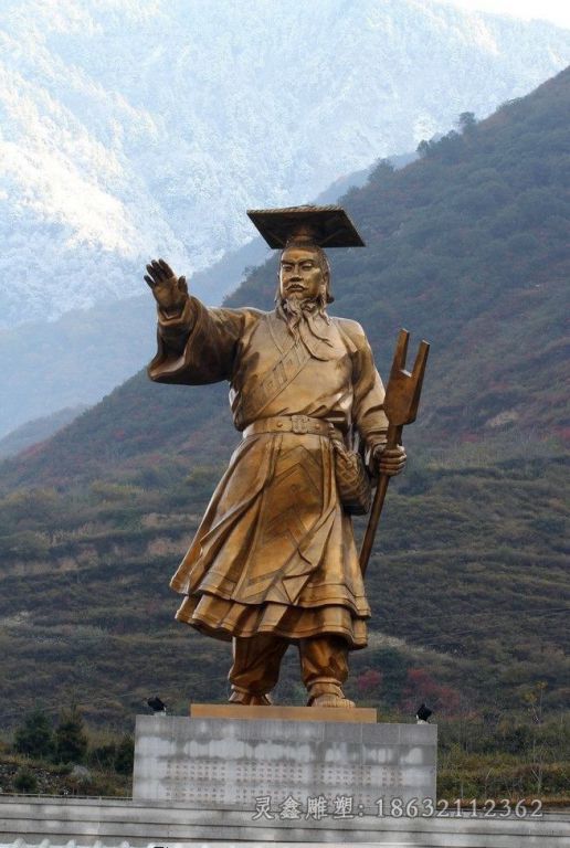 大禹治水户外景观铜雕