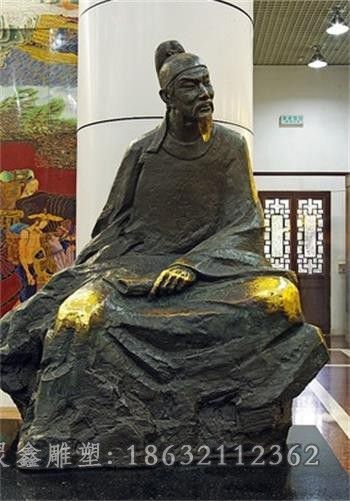 诗人白居易校园景观铜雕