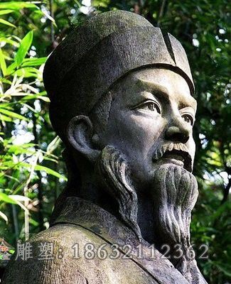 诗人白居易户外景观铜雕