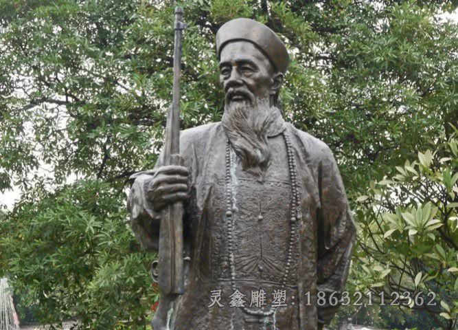 曾国藩小区人物铜雕