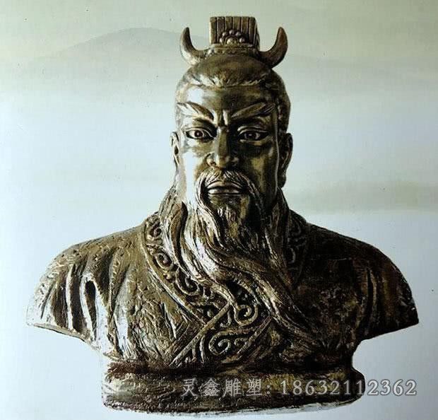 蚩尤小区人物铜雕