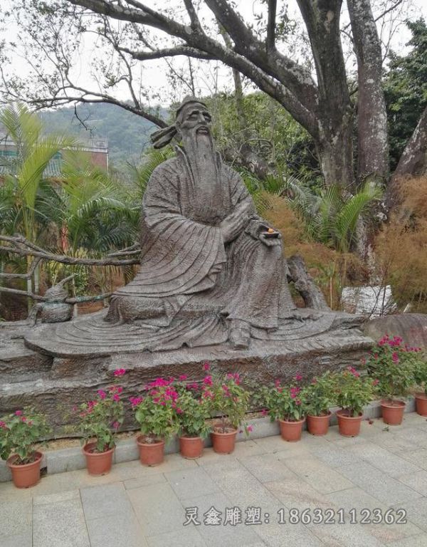古代葛洪小区人物铜雕
