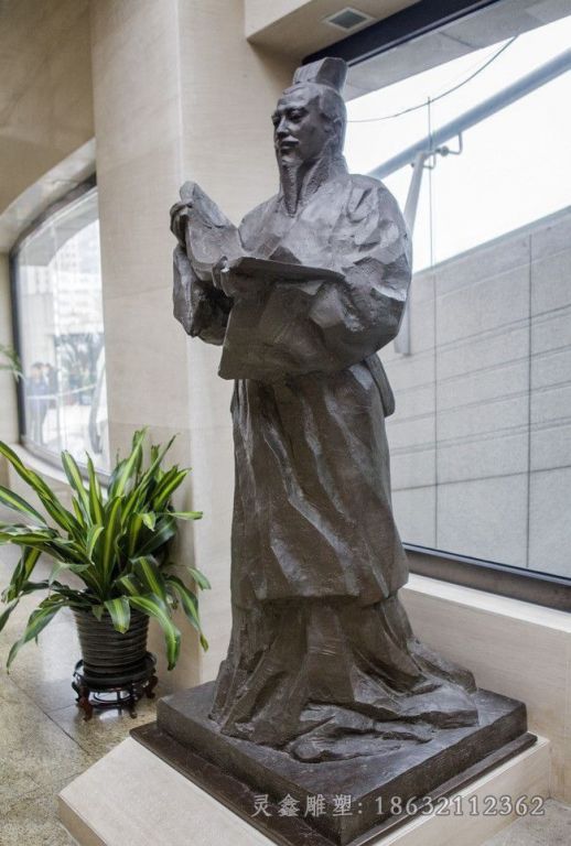 古代管仲城市景观铜雕