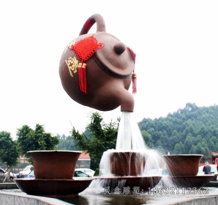 不锈钢彩绘喷泉广场雕塑