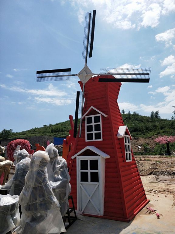 不锈钢大风车城市雕塑
