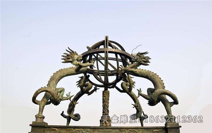 古代地动仪庭院景观铜雕