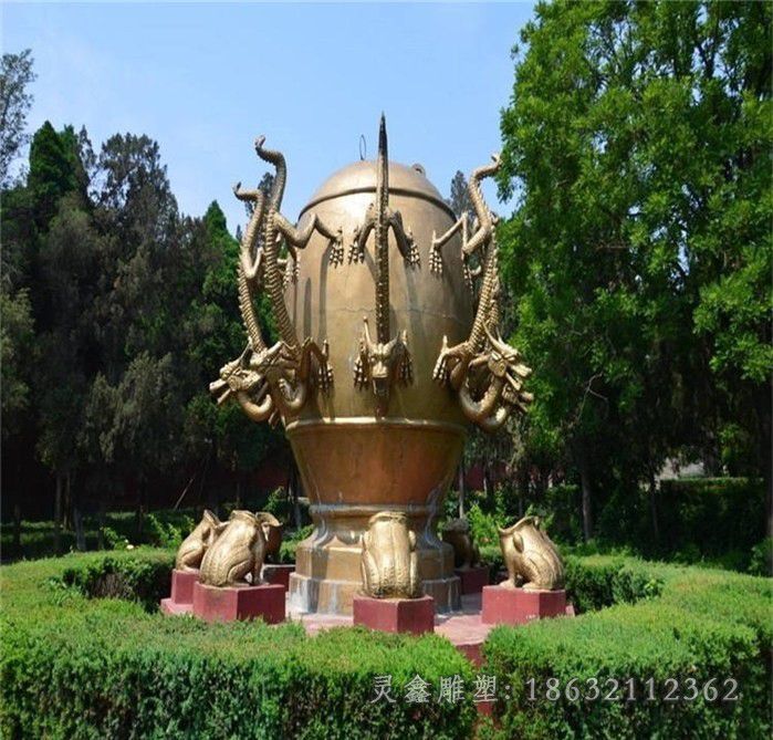 古代地动仪商场景观铜雕