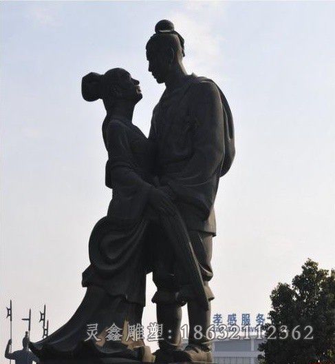 牛郎织女广场人物铜雕