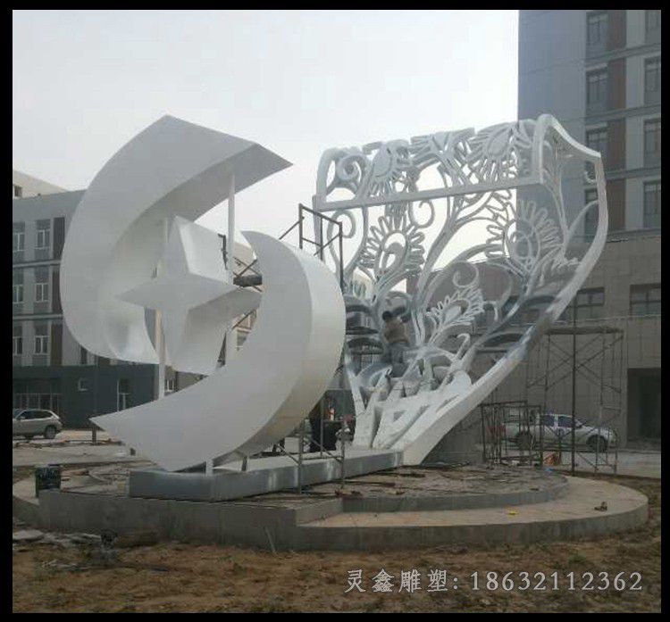 不锈钢s广场景观雕塑