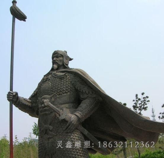 戚继光校园景观铜雕