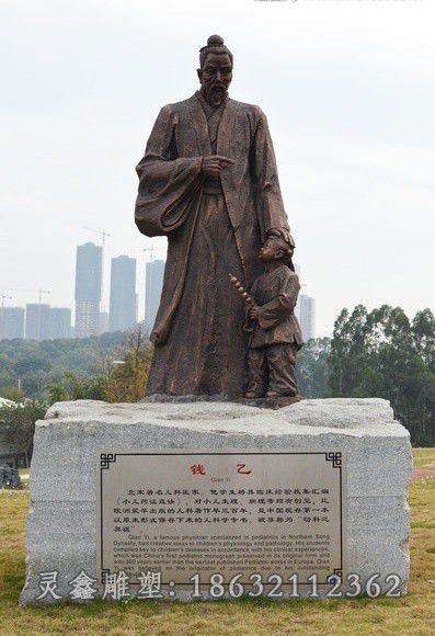 钱乙广场人物铜雕