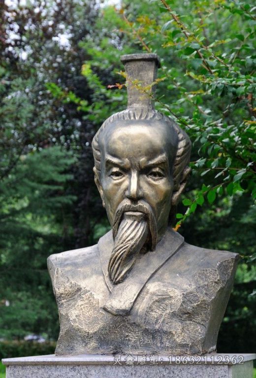 政治家屈原广场铜雕