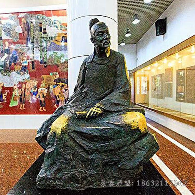 诗王白居易广场景观铜雕