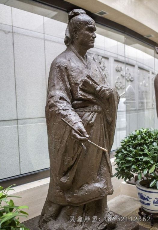 司马迁人物广场铜雕