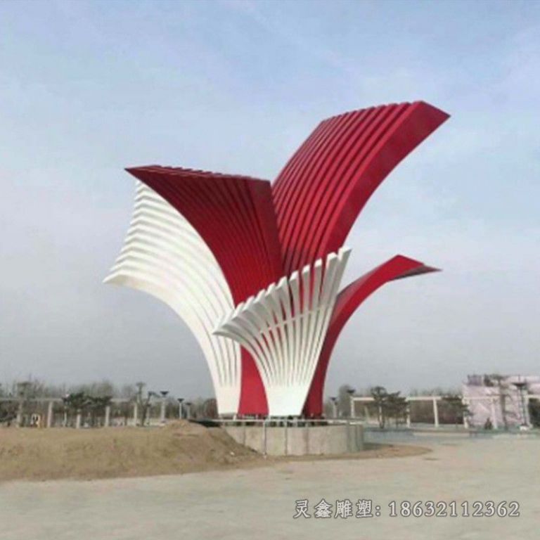 不锈钢彩绘标志广场雕塑