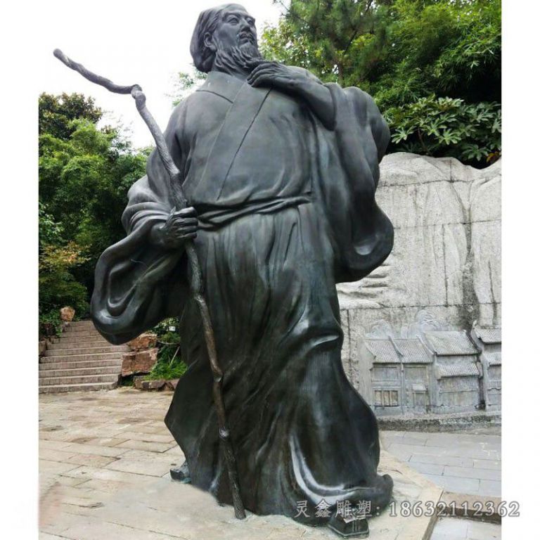 书法家苏轼户外景观铜雕