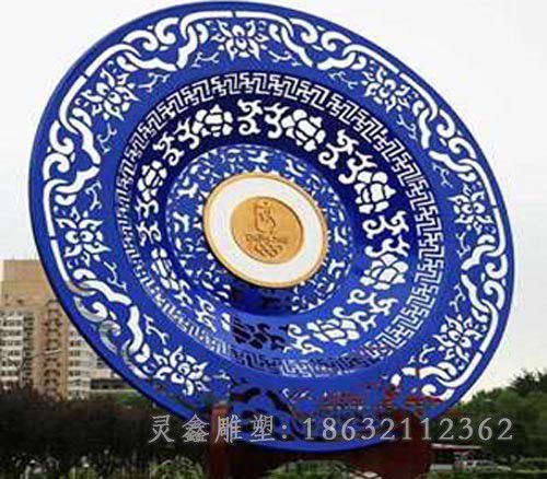 不锈钢彩绘城市景观雕塑