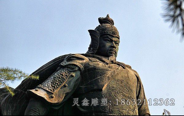 岳飞户外人物铜雕